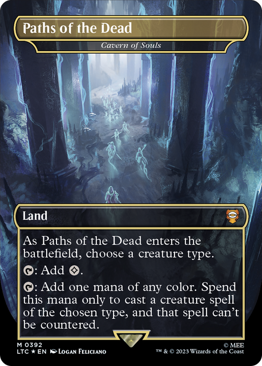 Paths of the Dead / Cavern of Souls (LTC-392) (Borderless) (Surge Foil)