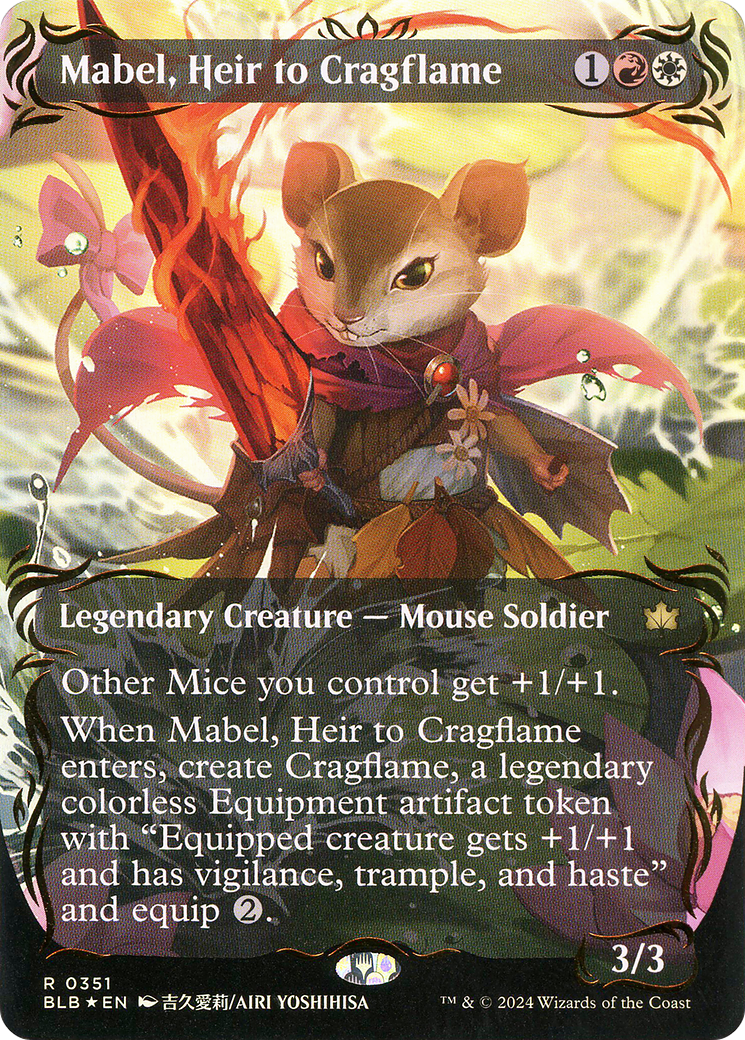 Mabel, Heir to Cragflame (BLB-351) (Showcase) (Borderless) (Raised Foil)