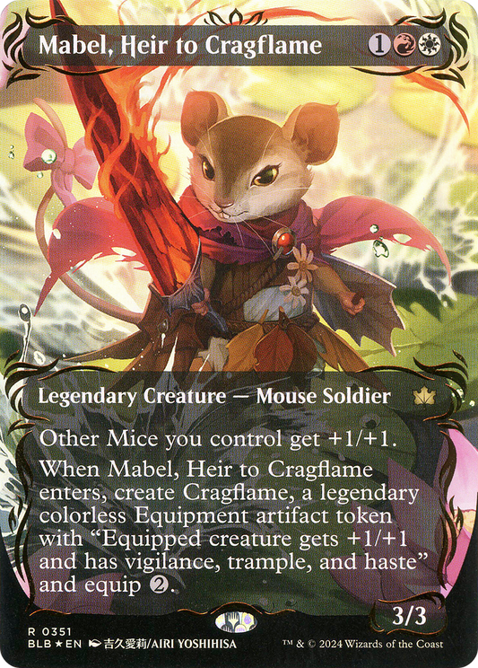 Mabel, Heir to Cragflame (BLB-351) (Showcase) (Borderless) (Raised Foil)