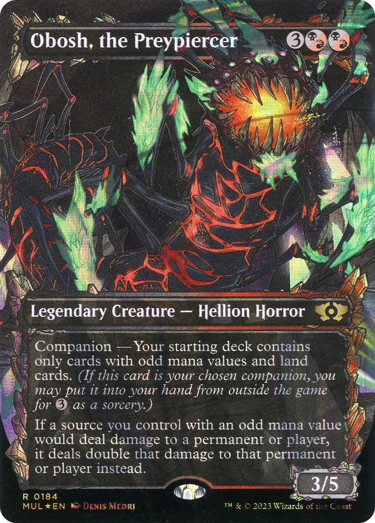 Obosh, the Preypiercer (MUL-184) (Showcase) (Borderless) (Halo Foil)