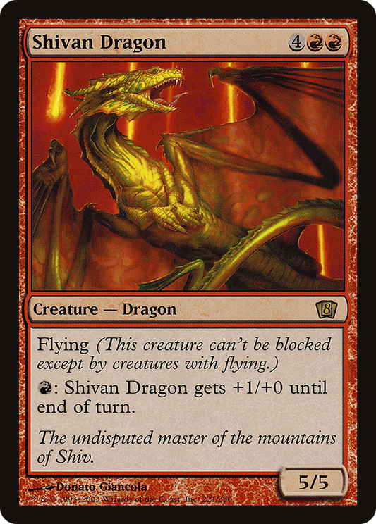 Shivan Dragon (8ED-221★) (Foil)