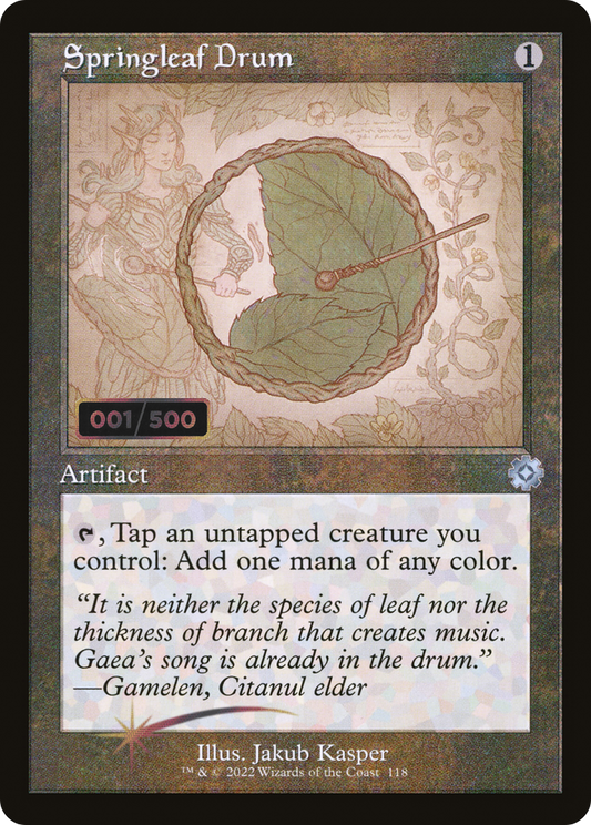 Springleaf Drum (BRR-118Z) (Foil) (Serialized)