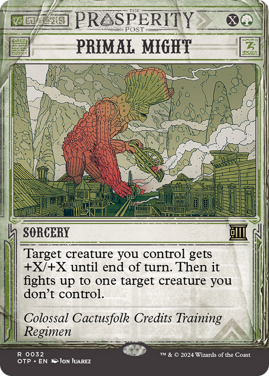 Primal Might (OTP-032) (Showcase) (Borderless) (Foil)