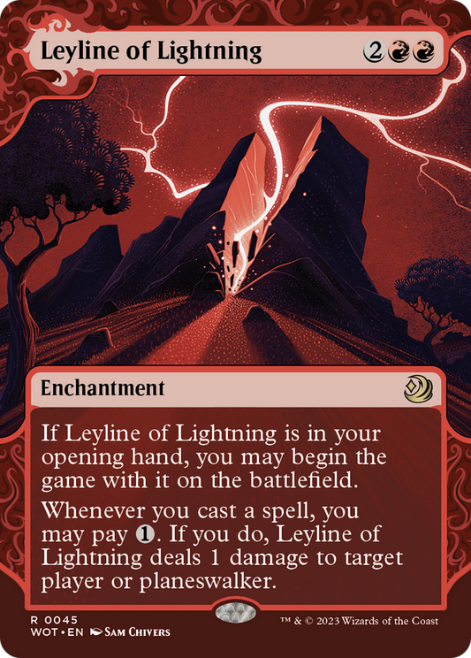 Leyline of Lightning (WOT-045) (Showcase) (Borderless) (Foil)