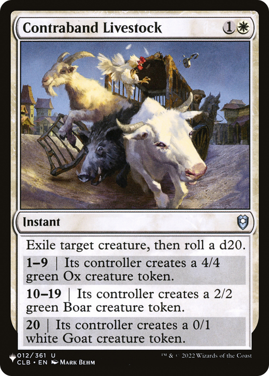 Contraband Livestock (LIST-CLB-12)