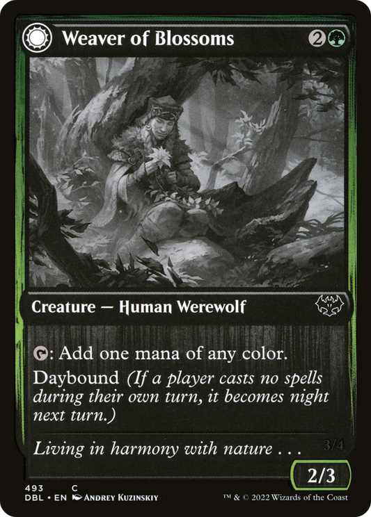 Weaver of Blossoms // Blossom-Clad Werewolf (DBL-493) (Foil)
