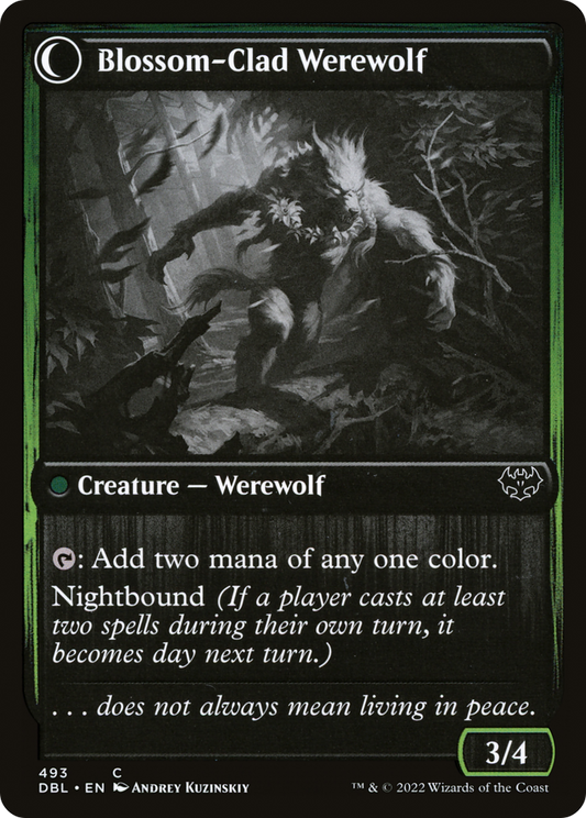 Weaver of Blossoms // Blossom-Clad Werewolf (DBL-493) (Foil)
