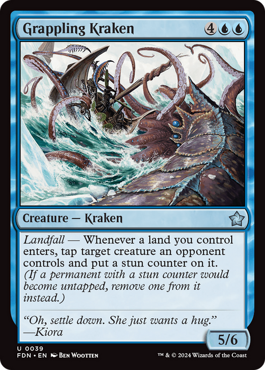 Grappling Kraken (FDN-039) (Foil)