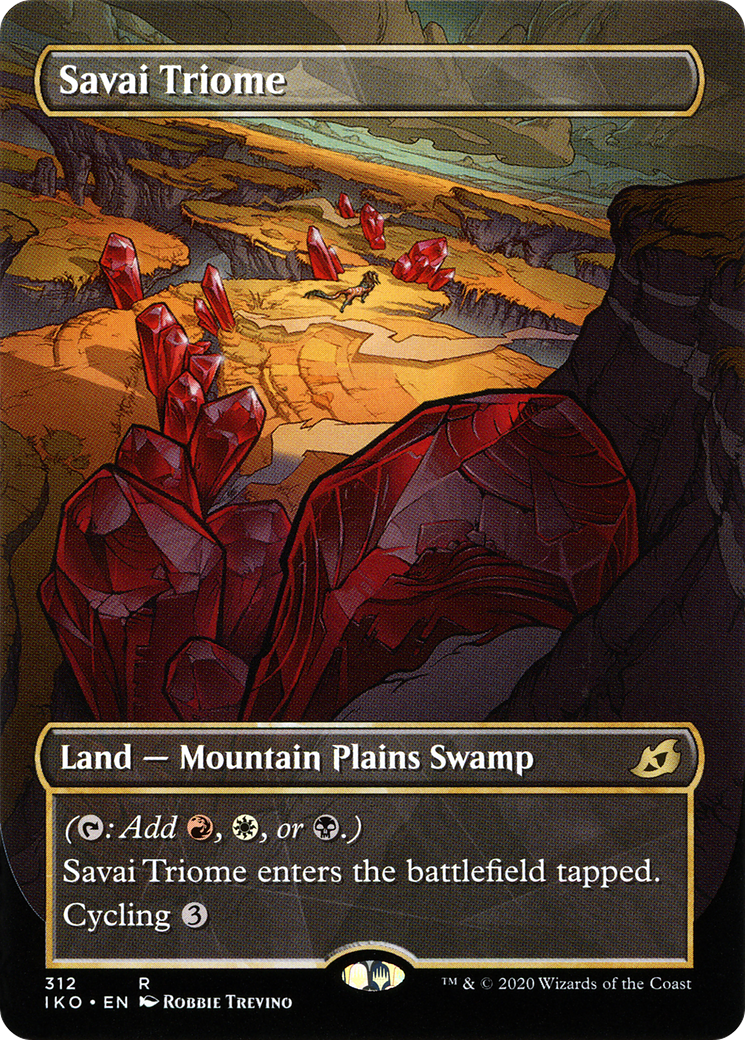 Savai Triome (IKO-312) (Showcase) (Borderless) (Foil)