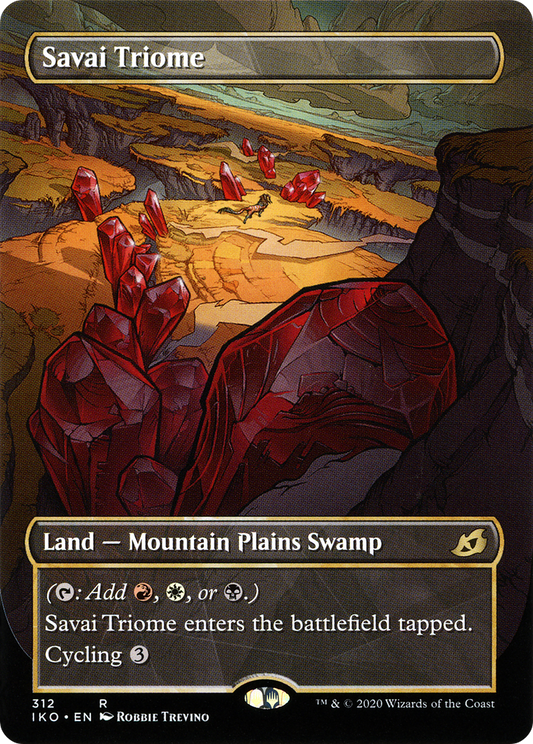 Savai Triome (IKO-312) (Showcase) (Borderless) (Foil)