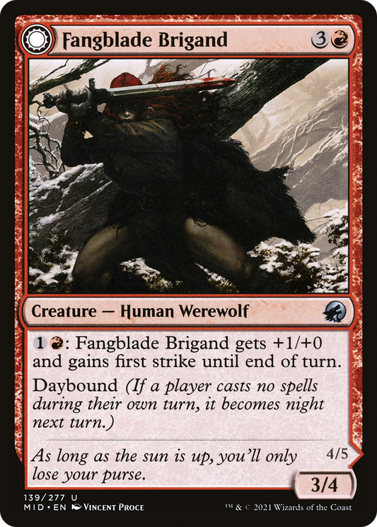 Fangblade Brigand // Fangblade Eviscerator (MID-139) (Foil)