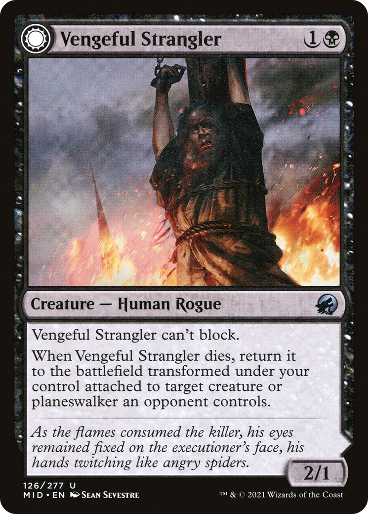 Vengeful Strangler // Strangling Grasp (MID-126) (Foil)