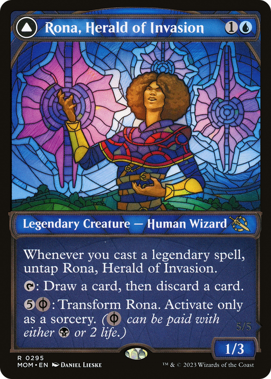 Rona, Herald of Invasion // Rona, Tolarian Obliterator (MOM-295) (Showcase) (Foil)