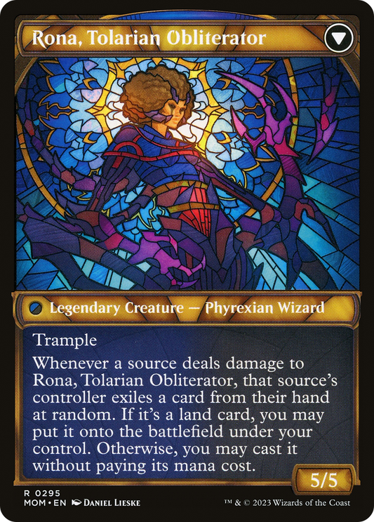 Rona, Herald of Invasion // Rona, Tolarian Obliterator (MOM-295) (Showcase) (Foil)