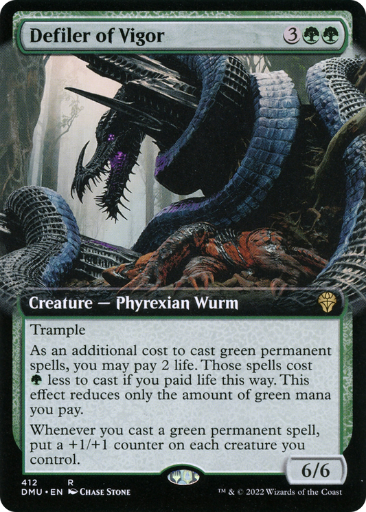 Defiler of Vigor (DMU-412) (Extended Art) (Foil)