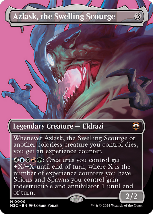 Azlask, the Swelling Scourge (M3C-009) (Borderless) (Foil)