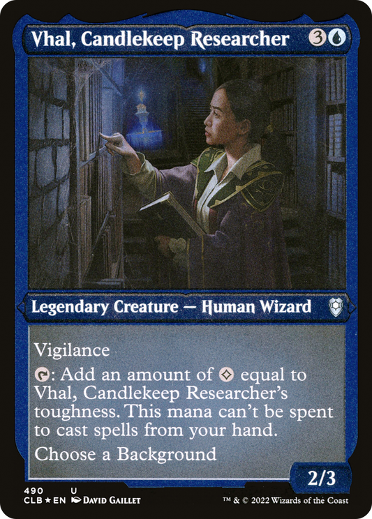 Vhal, Candlekeep Researcher (CLB-490) (Etched Foil)