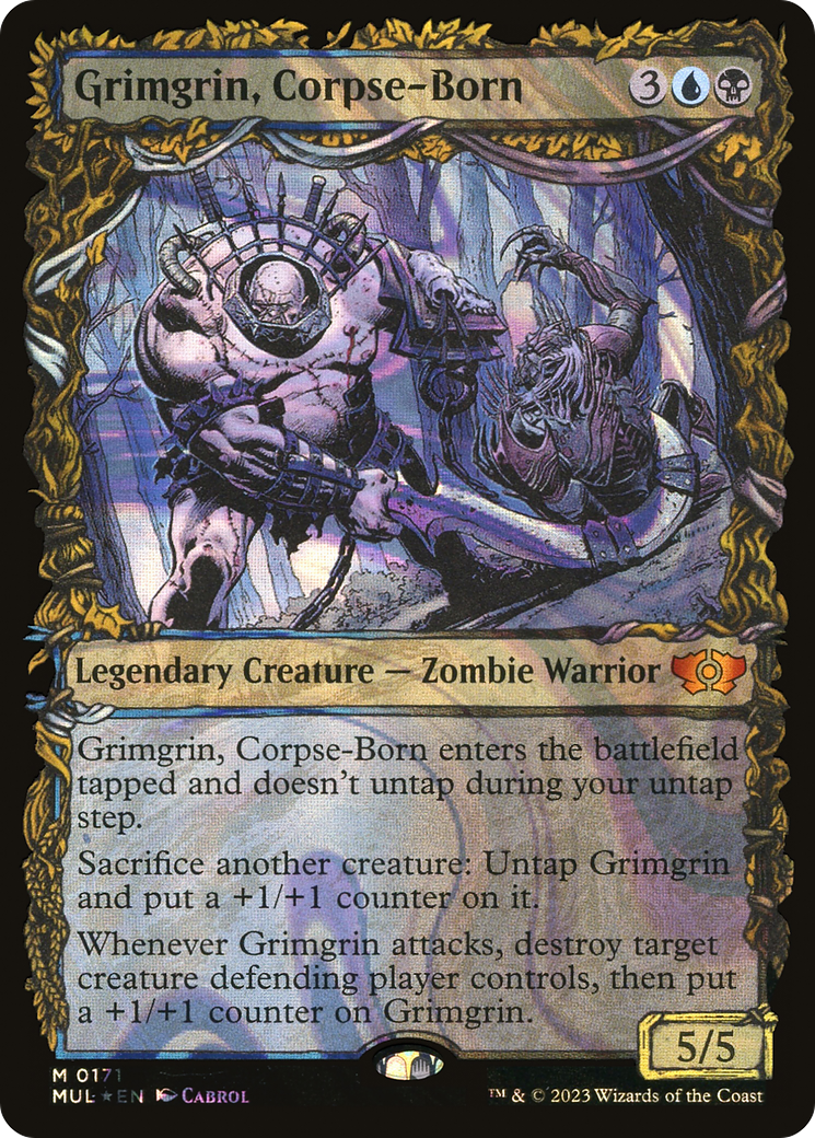 Grimgrin, Corpse-Born (MUL-171) (Showcase) (Halo Foil)