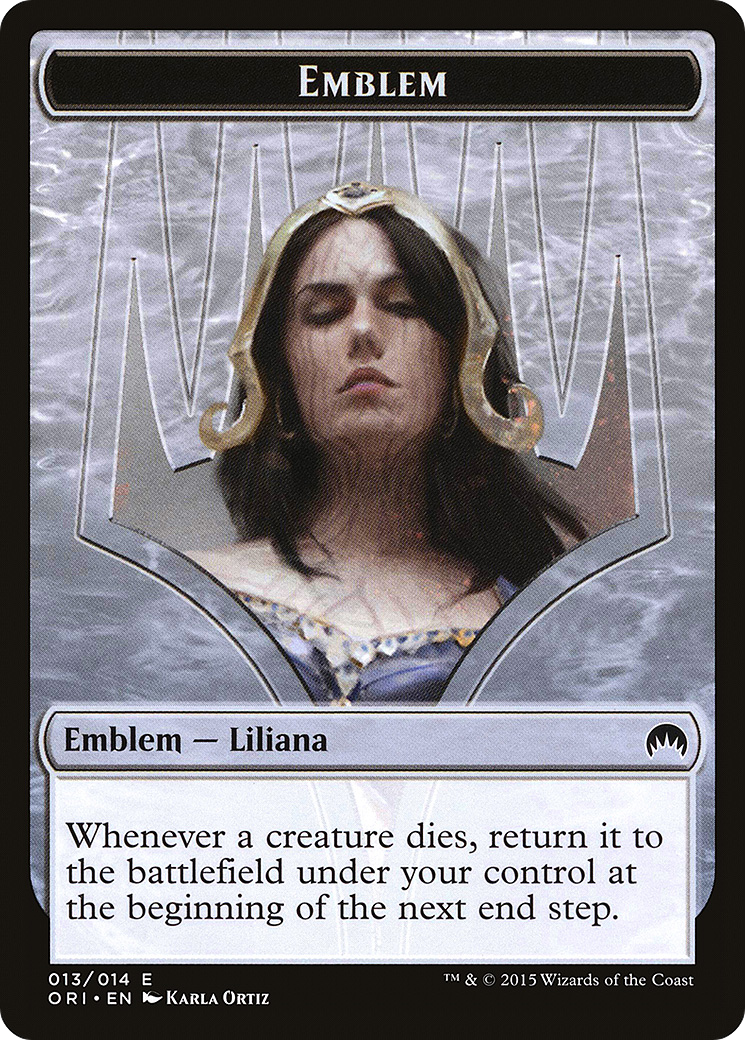 Liliana, Defiant Necromancer Emblem (ORI-013)