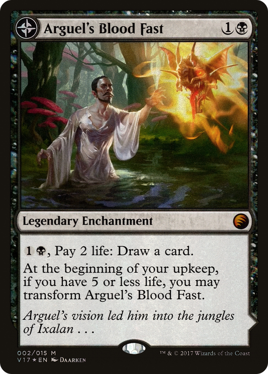 Arguel's Blood Fast // Temple of Aclazotz (V17-002) (Foil)