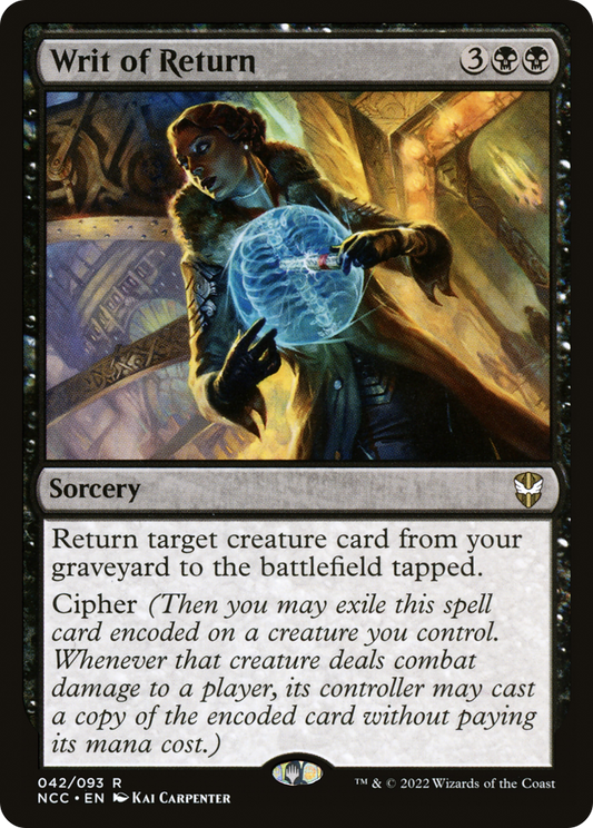 Writ of Return (NCC-042)