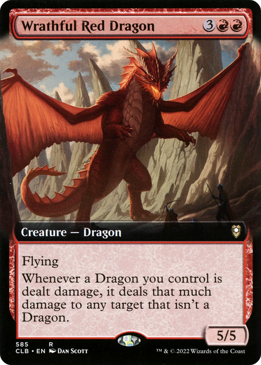 Wrathful Red Dragon (CLB-585) (Extended Art) (Foil)