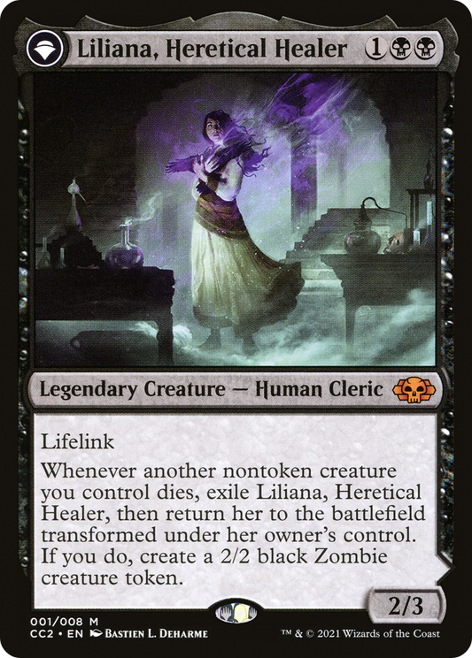 Liliana, Heretical Healer // Liliana, Defiant Necromancer (CC2-001)