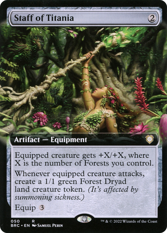 Staff of Titania (BRC-050) (Extended Art) (Foil)