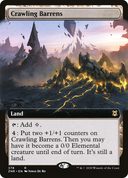 Crawling Barrens (ZNR-378) (Extended Art) (Foil)