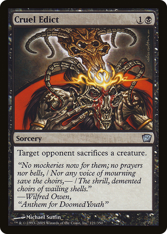 Cruel Edict (9ED-121★) (Foil)
