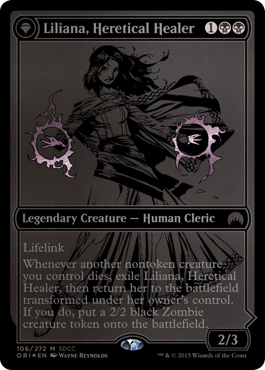 Liliana, Heretical Healer // Liliana, Defiant Necromancer (MEDIA-106) (Foil)