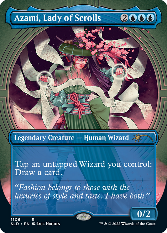 Azami, Lady of Scrolls (SLD-1106) (Borderless)