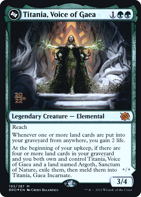 Titania, Voice of Gaea (PRE-193S) (Foil)