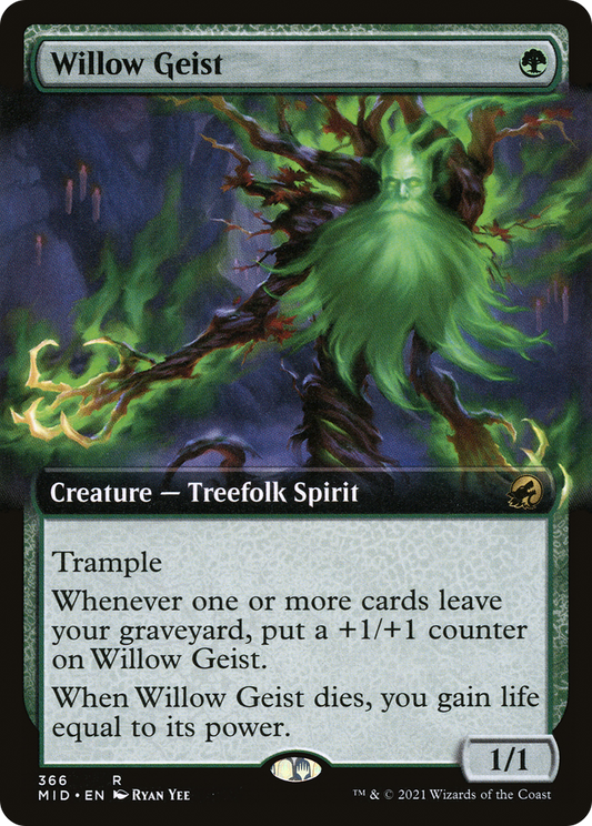 Willow Geist (MID-366) (Extended Art) (Foil)
