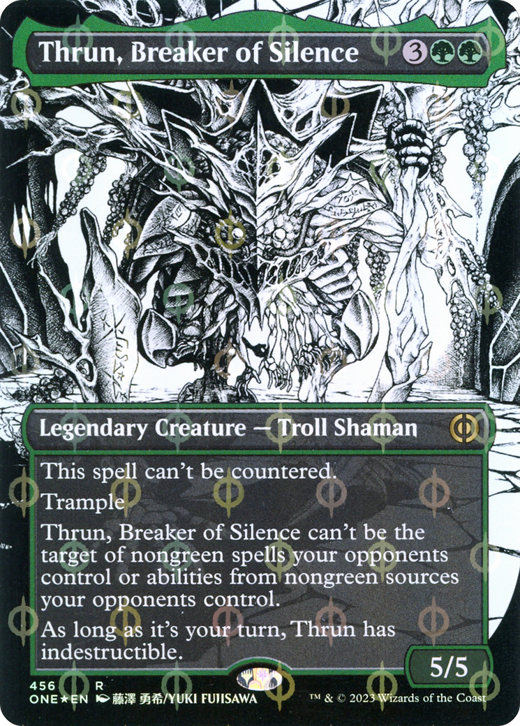 Thrun, Breaker of Silence (ONE-456) (Showcase) (Borderless) (Compleat Foil)