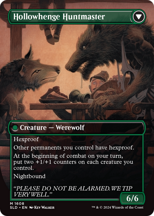 Avabruck Caretaker // Hollowhenge Huntmaster (SLD-1608) (Borderless) (Foil)