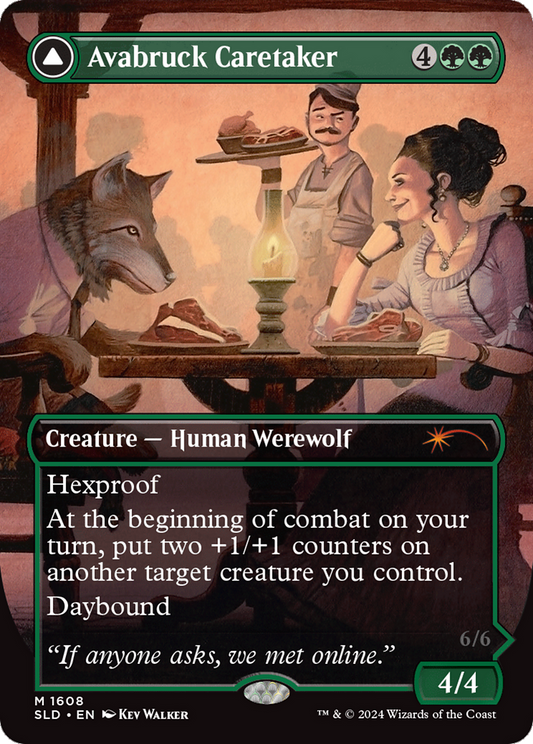 Avabruck Caretaker // Hollowhenge Huntmaster (SLD-1608) (Borderless) (Foil)