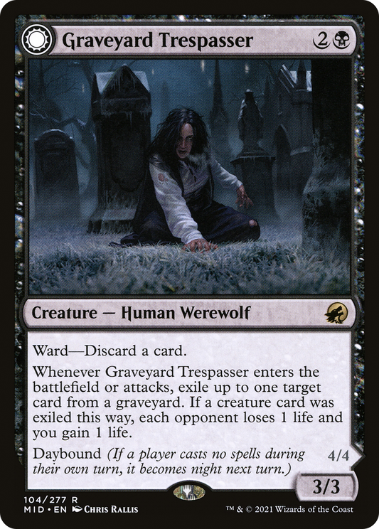 Graveyard Trespasser // Graveyard Glutton (MID-104)