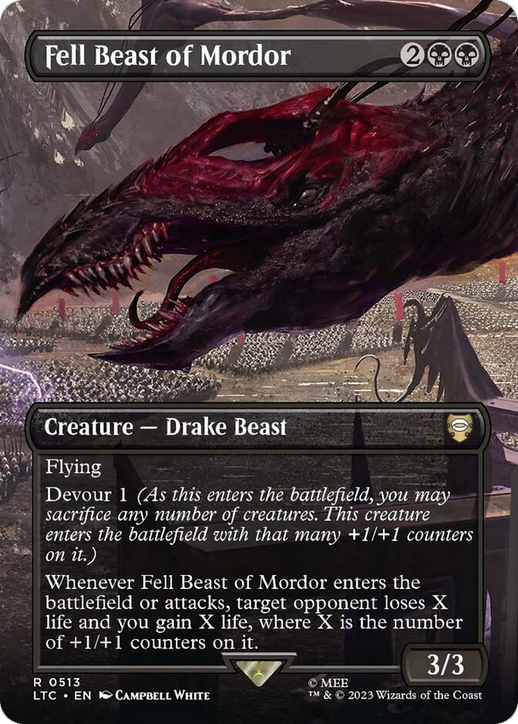 Fell Beast of Mordor (LTC-513) (Borderless) (Foil)