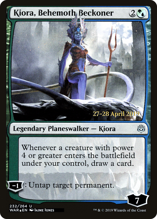 Kiora, Behemoth Beckoner (PRE-232S) (Foil)