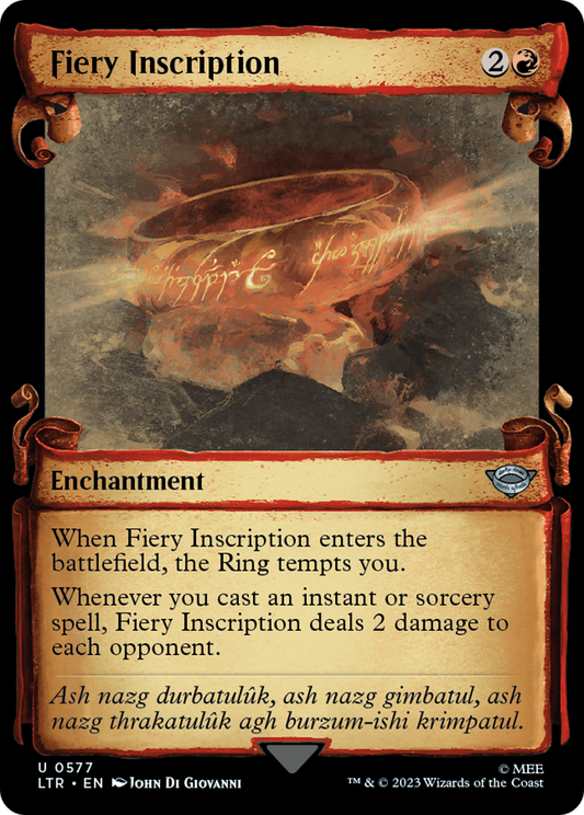 Fiery Inscription (LTR-577) (Showcase) (Scroll) (Foil)
