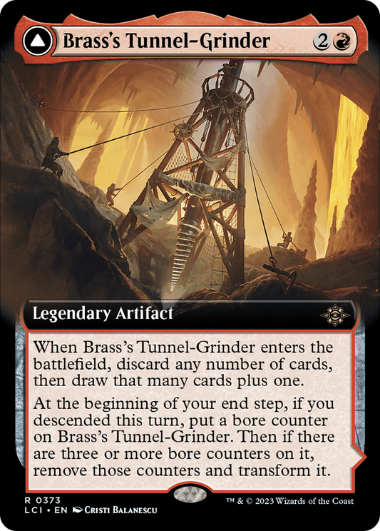 Brass's Tunnel-Grinder // Tecutlan, the Searing Rift (LCI-373) (Extended Art) (Foil)