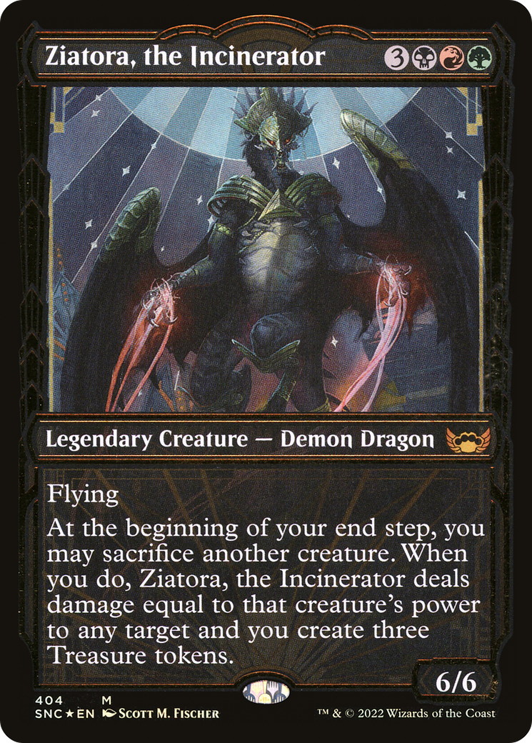 Ziatora, the Incinerator (SNC-404) (Showcase) (Gilded Foil)