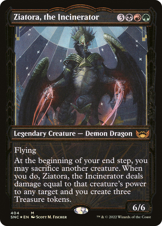 Ziatora, the Incinerator (SNC-404) (Showcase) (Gilded Foil)