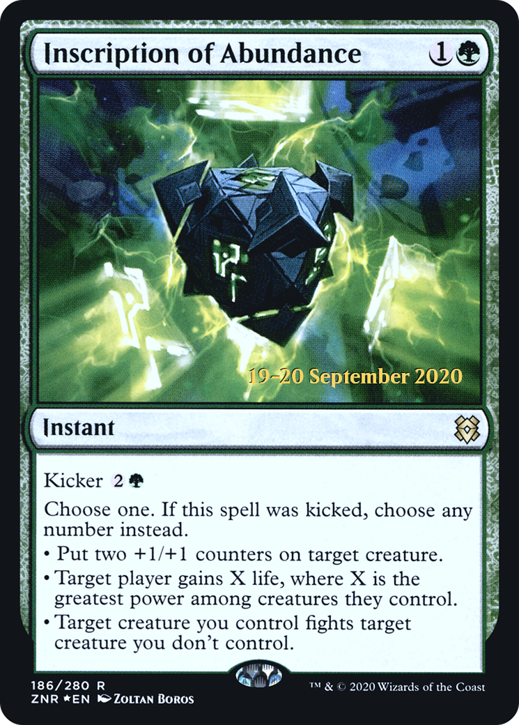 Inscription of Abundance (PRE-186S) (Foil)