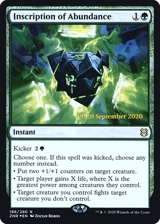 Inscription of Abundance (PRE-186S) (Foil)
