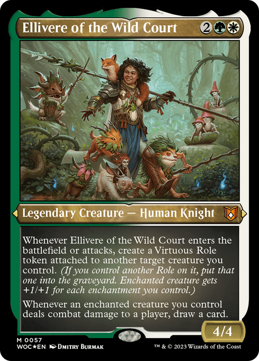 Ellivere of the Wild Court (WOC-057) (Display Commander) (Etched Foil)