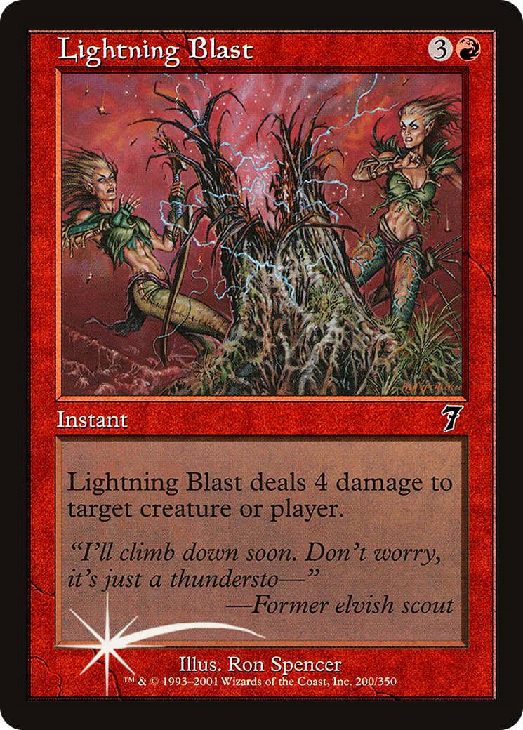 Lightning Blast (7ED-200★) (Foil)