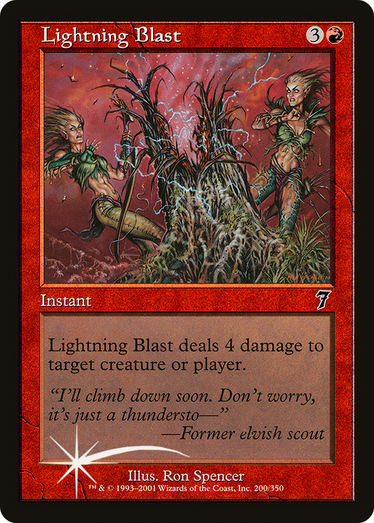 Lightning Blast (7ED-200★) (Foil)