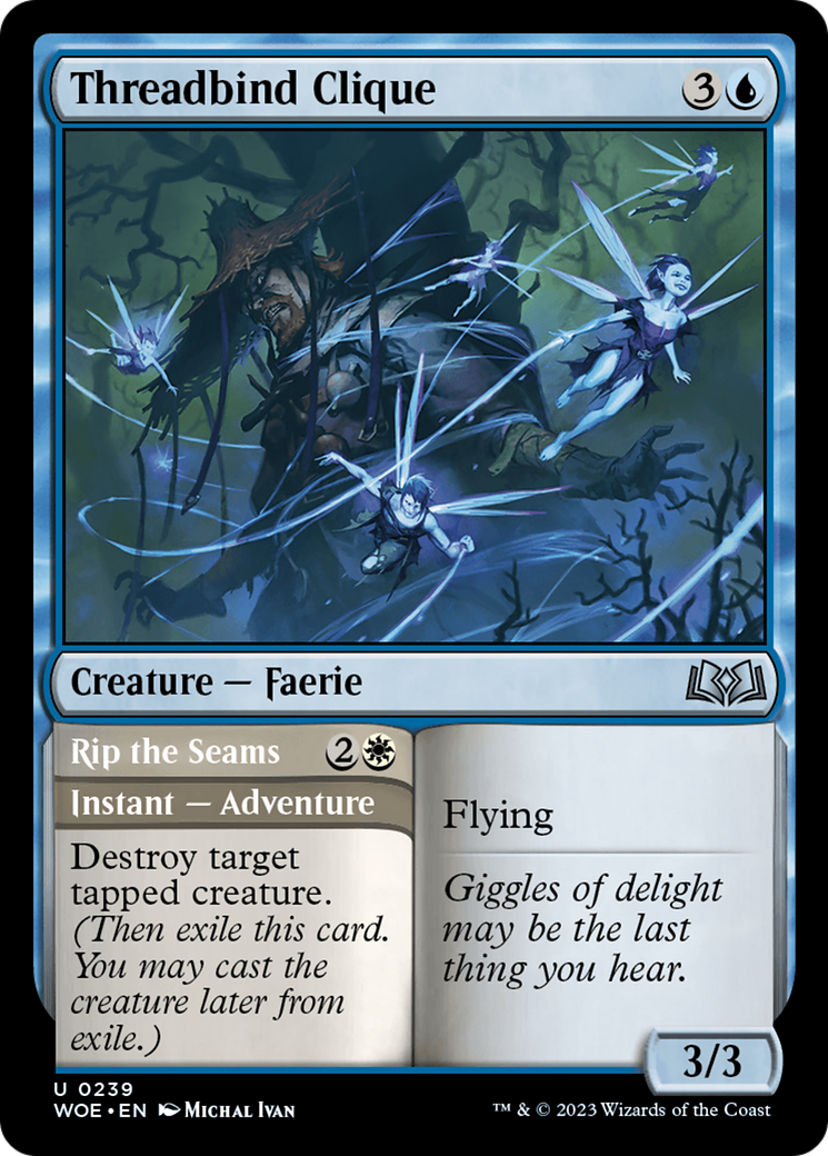 Threadbind Clique // Rip the Seams (WOE-239) (Foil)